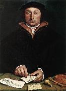 HOLBEIN, Hans the Younger Portrait of Dirk Tybis  fgbs France oil painting artist